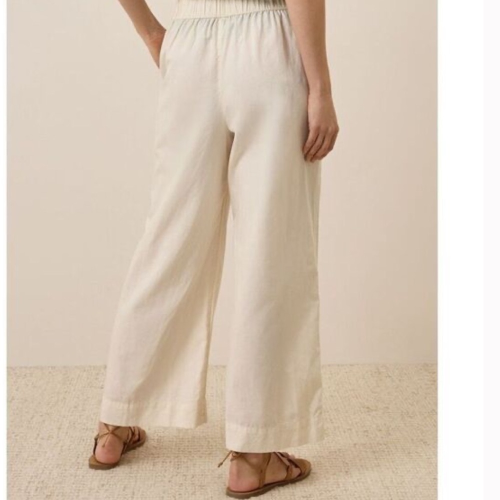 Women's Bone Canopy Linen Blend Pleated Trouser XL - Picture 2 of 4